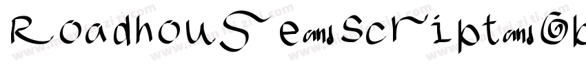 Roadhouse Script Oblique字体转换